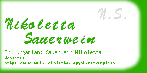 nikoletta sauerwein business card